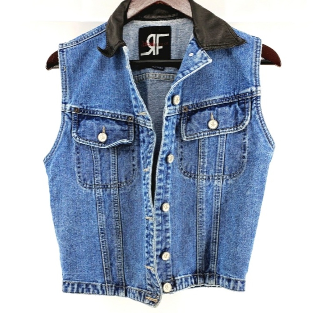 Rafaella Women's Medium Blue Denim Jean Vest